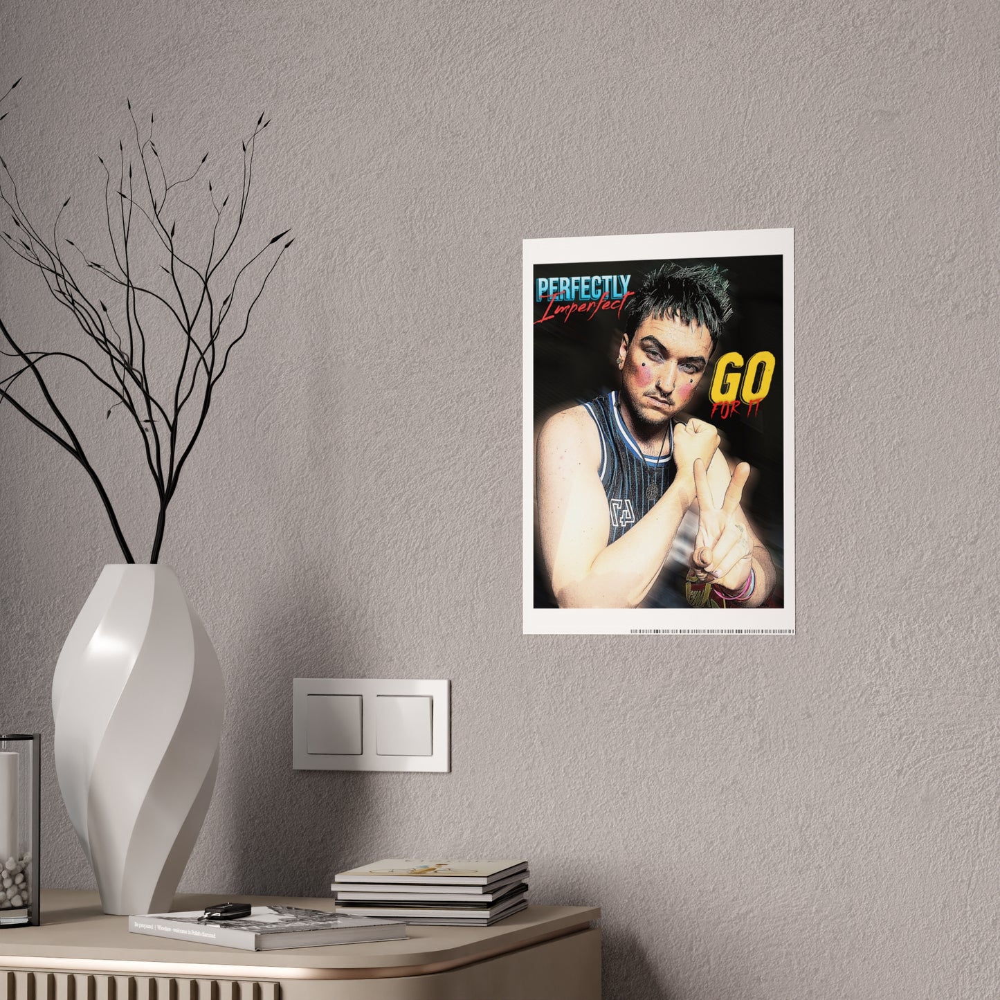 Motivational Art Poster - 'Go For It' - Perfectly Imperfect Design