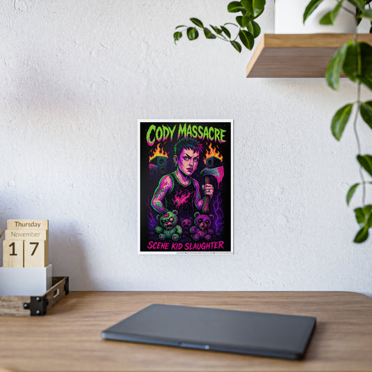 Edgy Scene Kid Gloss Poster - Cody Massacre Art