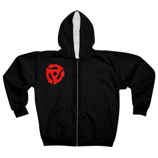 Cody Massacre Unisex Zip Hoodie - Red Vinyl Design