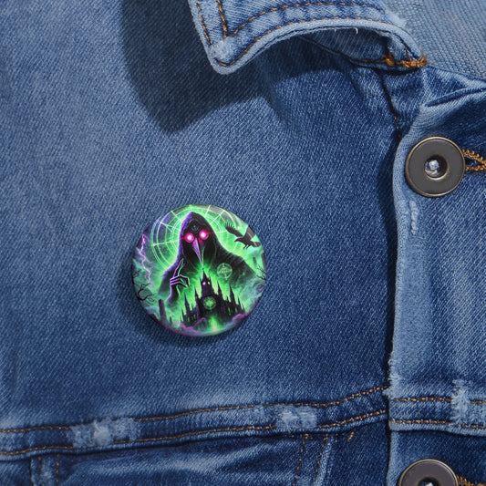 Custom Spooky Pin Buttons | Gothic Horror Vibes for Halloween & Year-Round